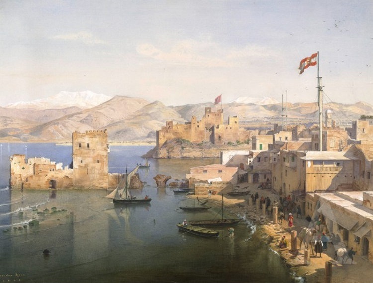Ansicht des Hafens von Beirut painting - Unknown Artist Ansicht des Hafens von Beirut art painting